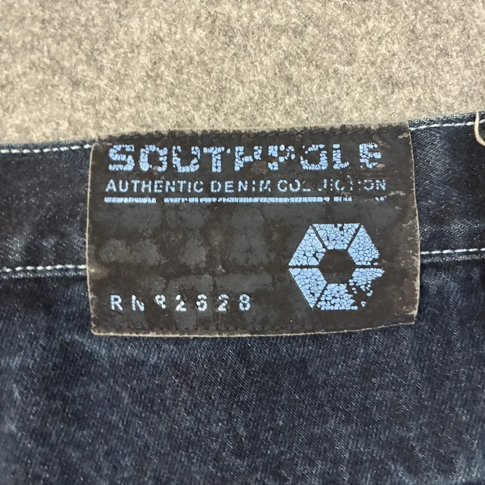 Vintage Y2K Southpole Baggy Wide Leg Jean Shorts Mens 32 Skater Denim Jorts